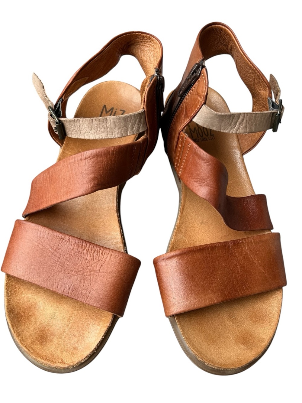 Miz Mooz Women's Brown Leather Strappy Sandals 40 / 9 - Healthy Shoes!